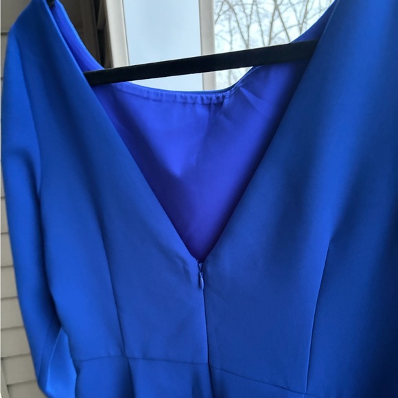 🆕🦋 Sachin & Babi Patrizia Cobalt Blue Asymmetric Midi Dress Long Sleeve Size 12 - Picture 11 of 17